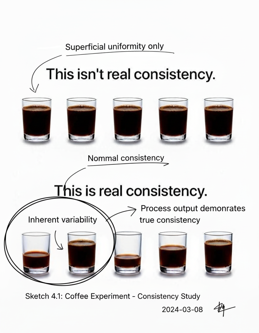 Annotated sketchbook style