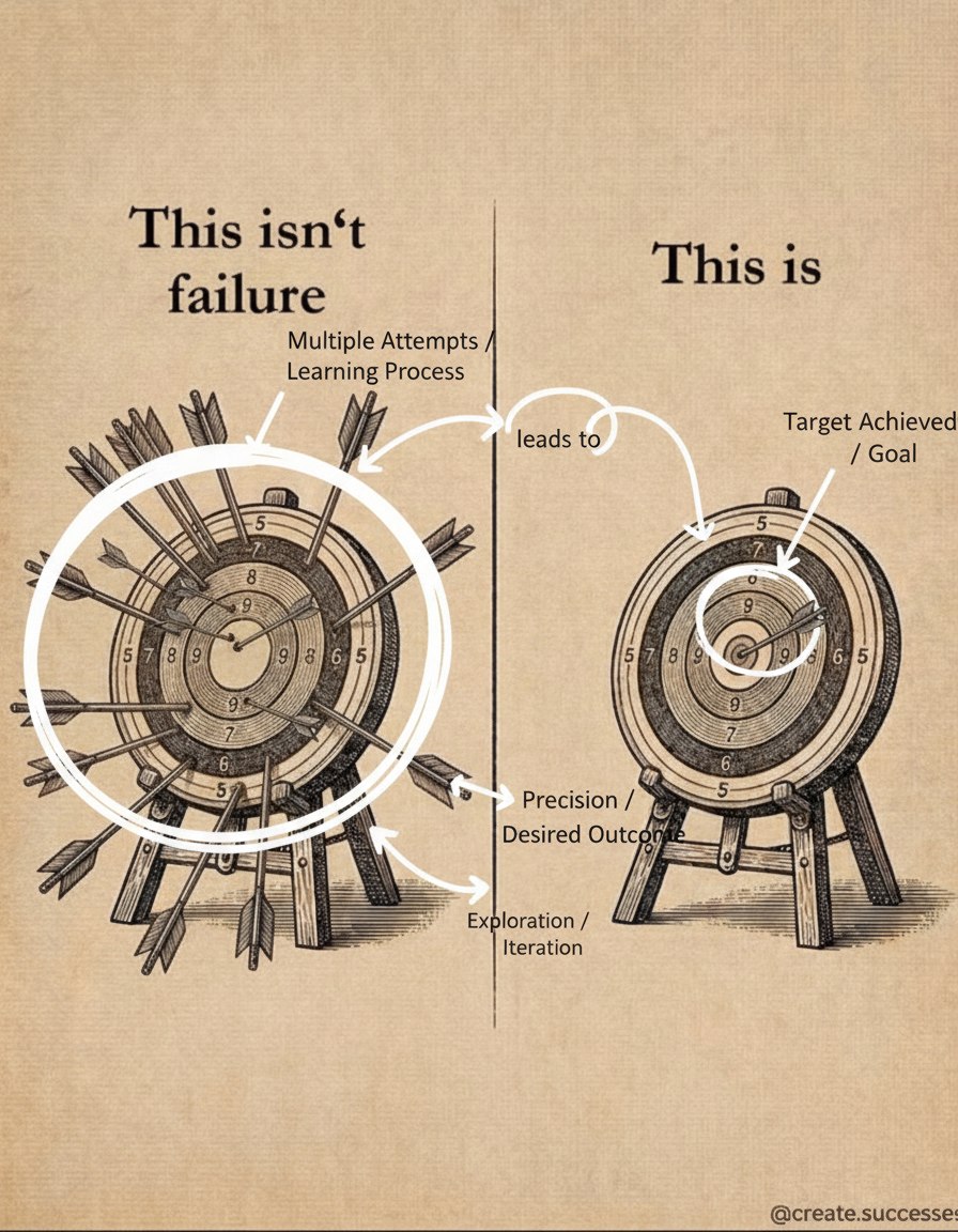 Annotated sketchbook style