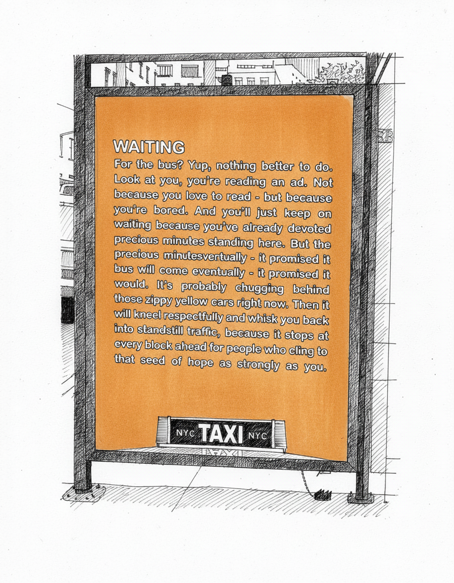 Hand-drawn pen style