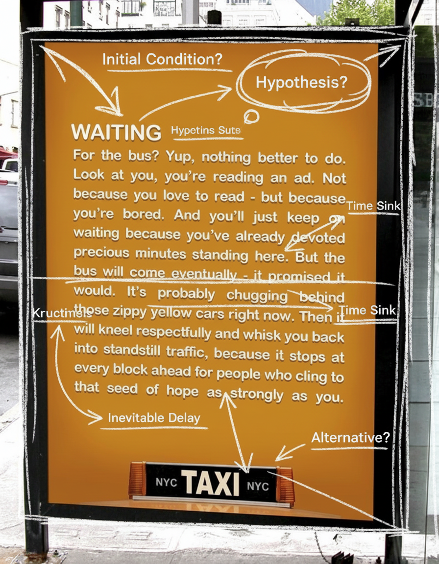 Annotated sketchbook style