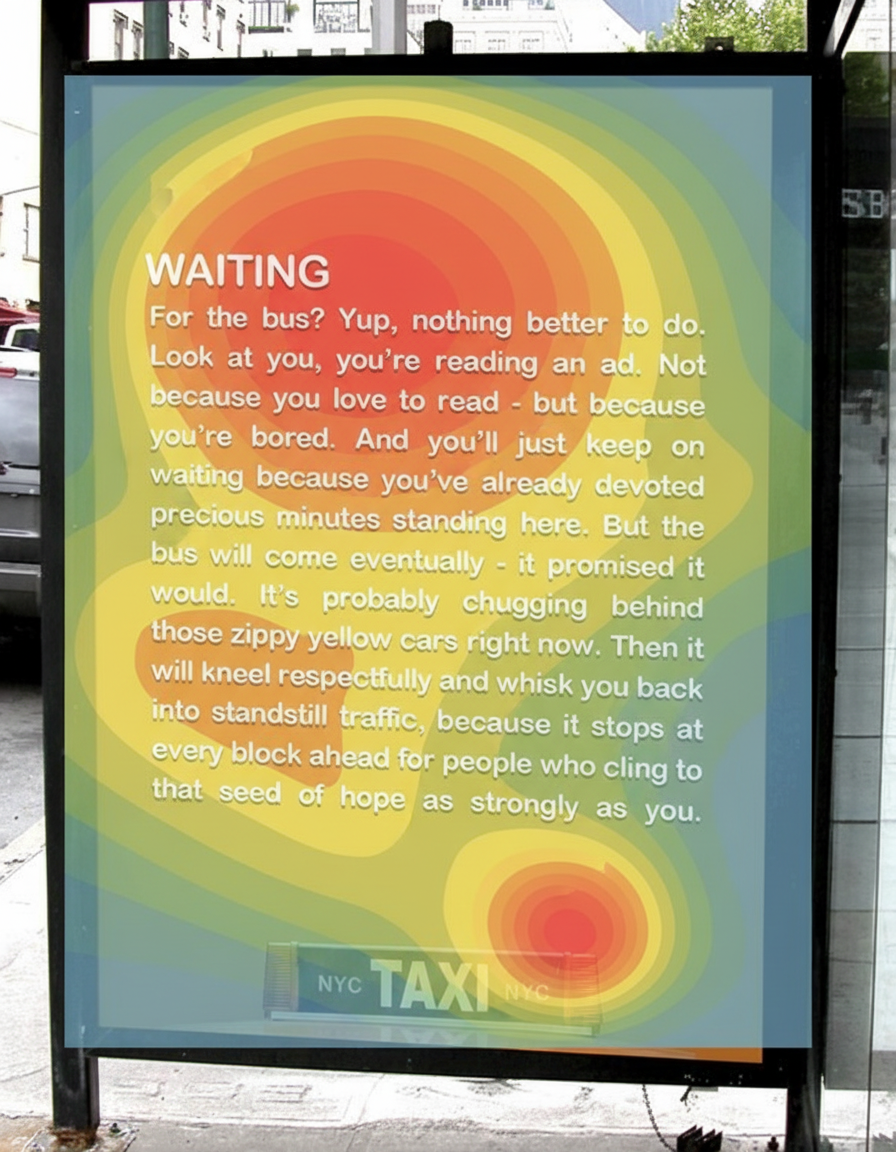 Eye-tracking heatmap