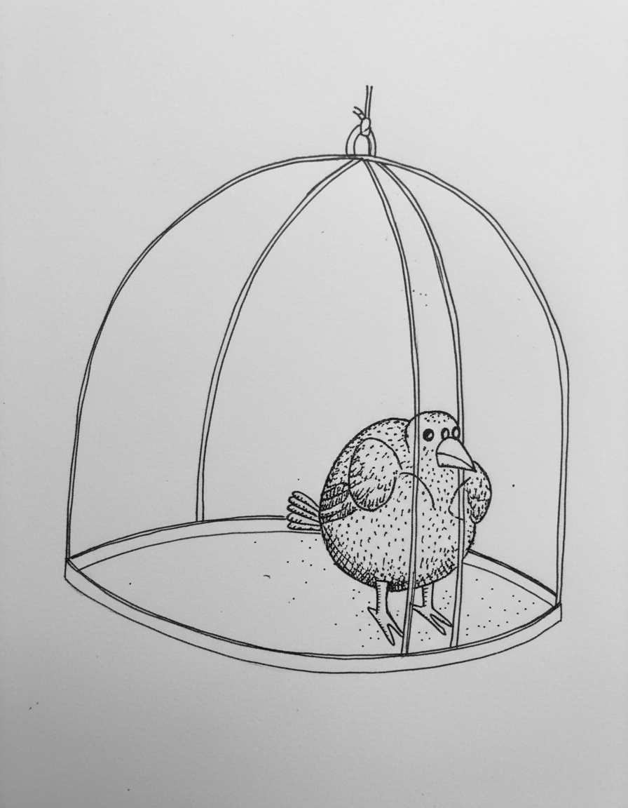 Hand-drawn pen style