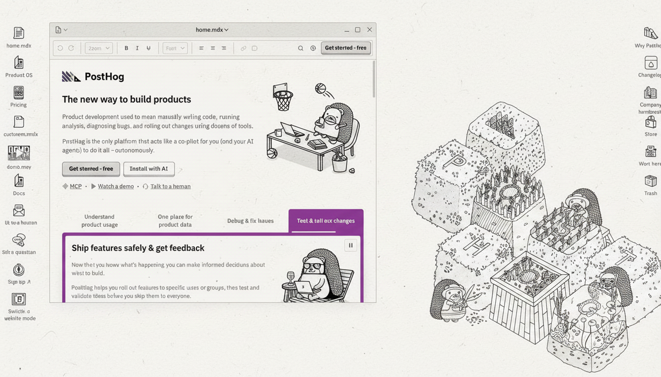 Hand-drawn pen style