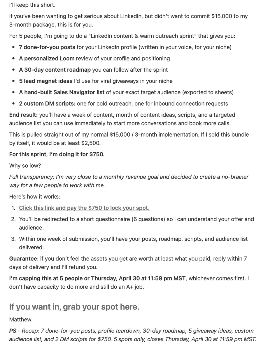 sell-out-5-spots-using-one-email-cover