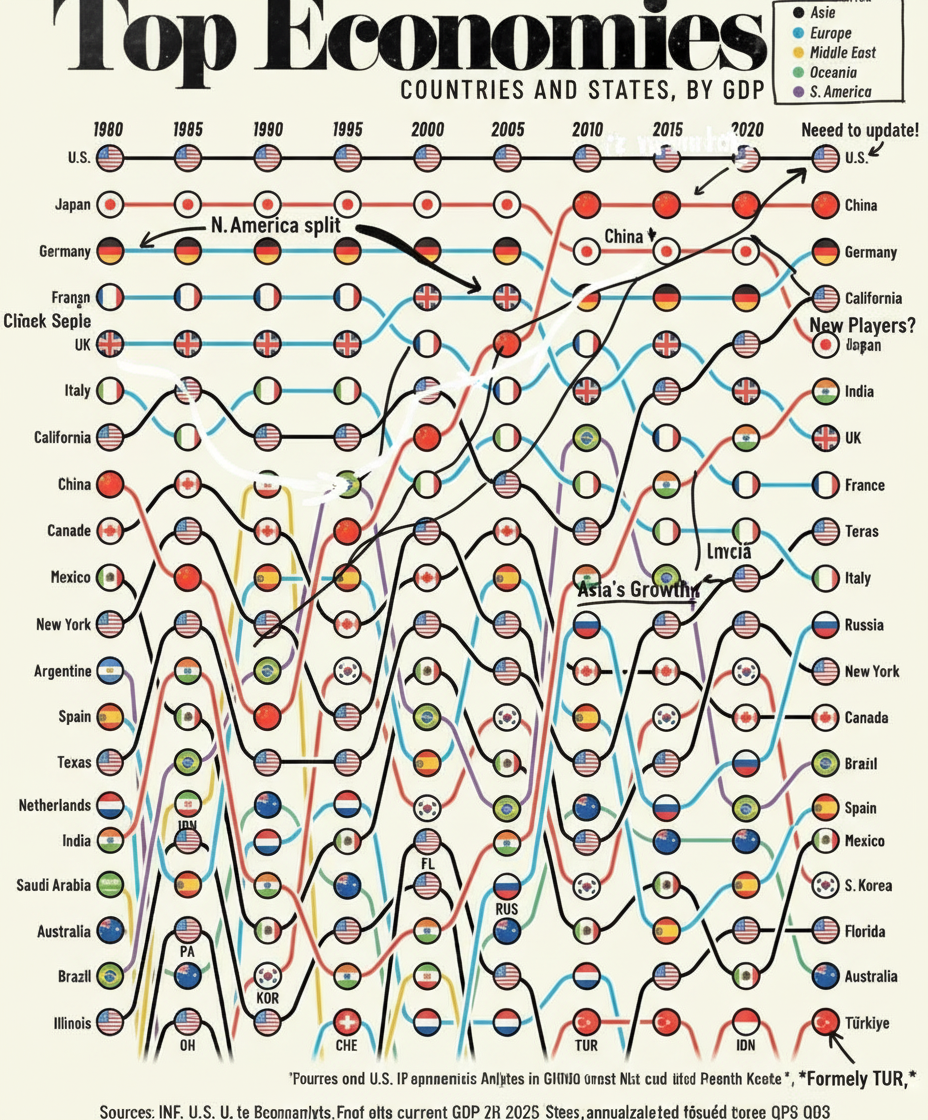 Annotated sketchbook style