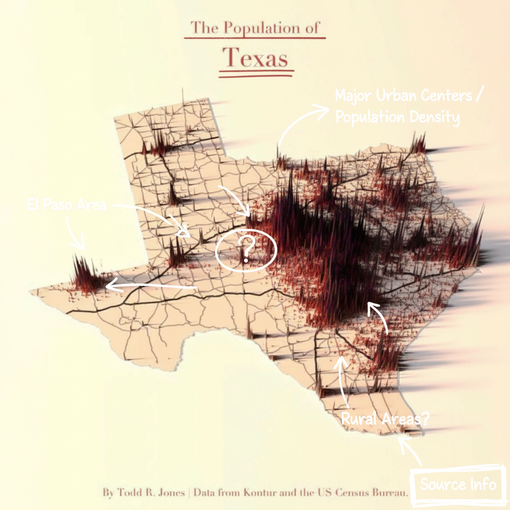 Annotated sketchbook style