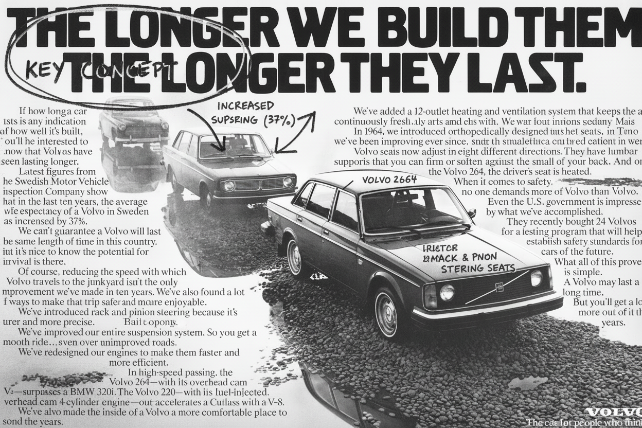 Annotated sketchbook style