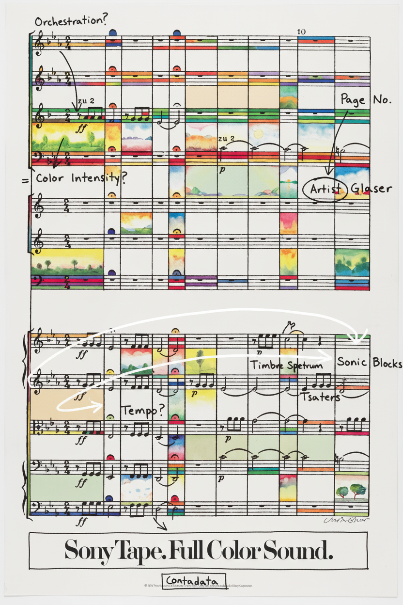 Annotated sketchbook style