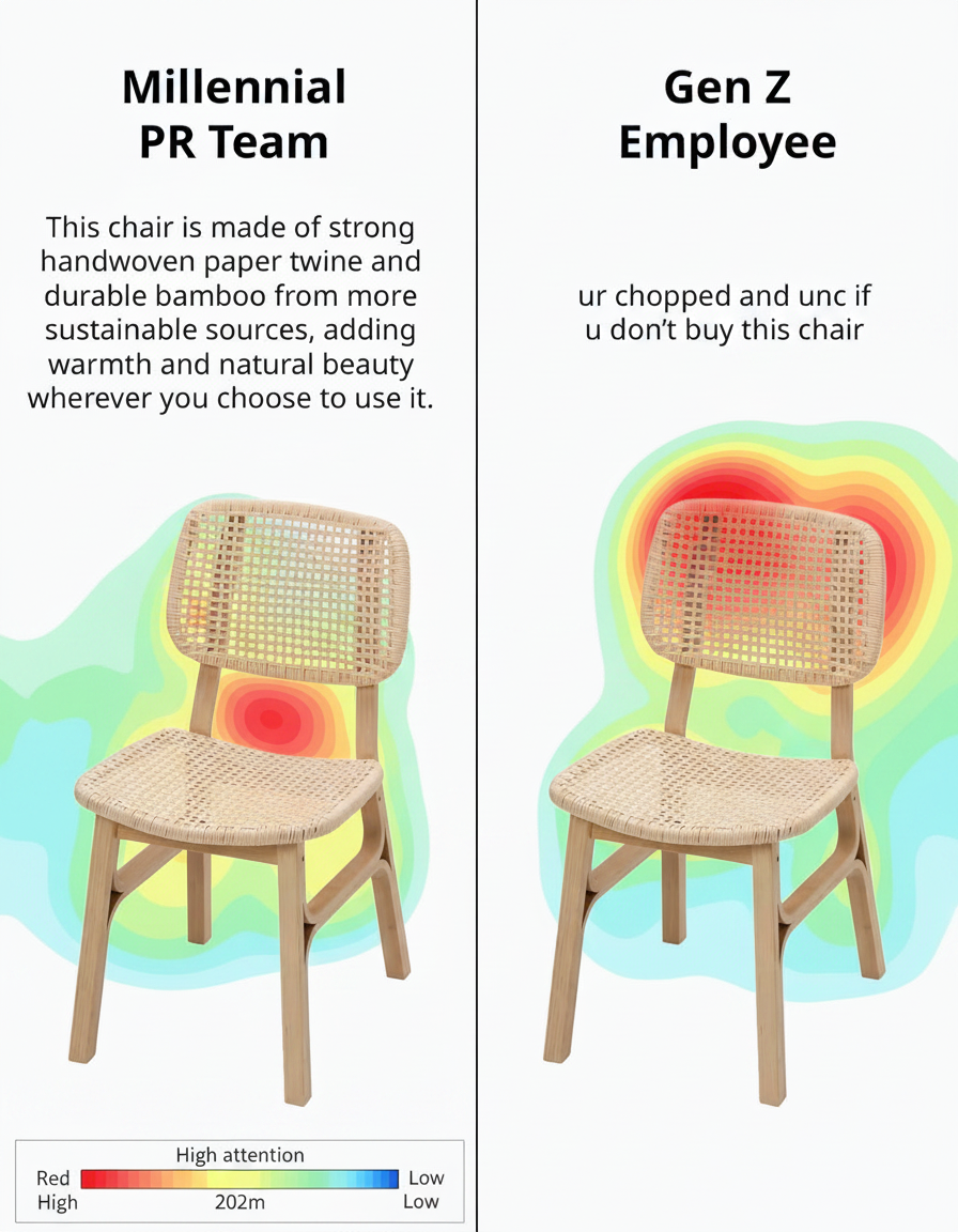 Eye-tracking heatmap