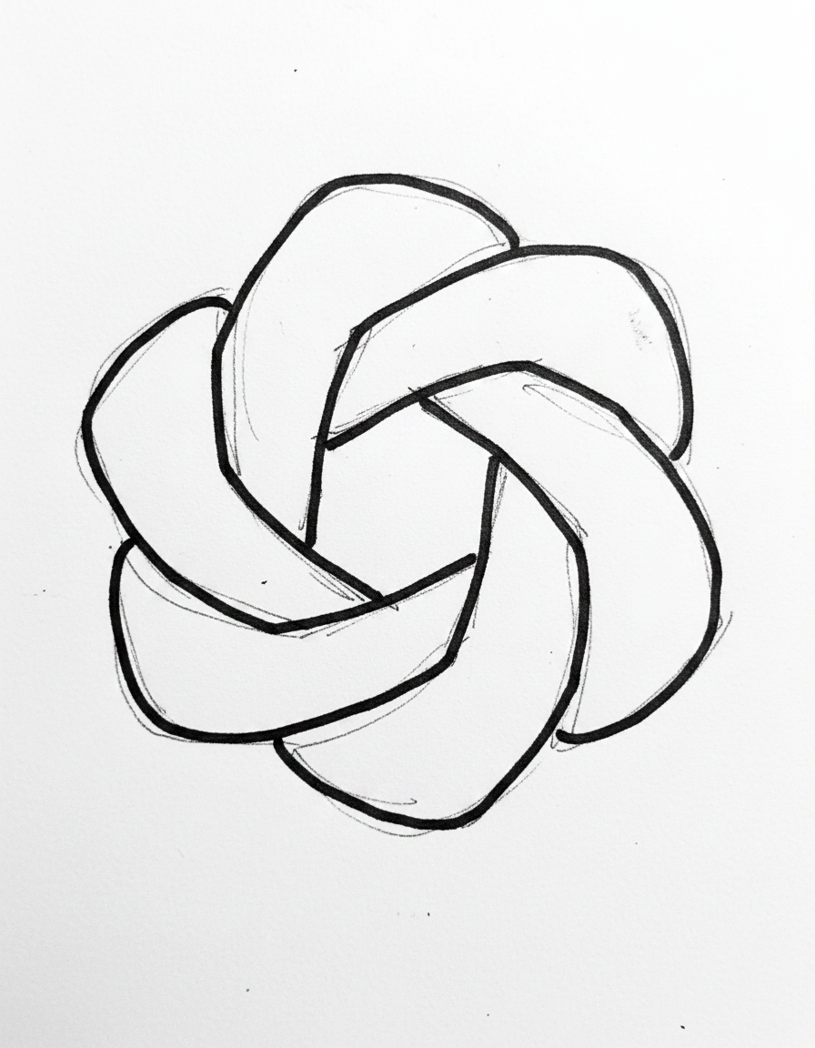 Hand-drawn pen style