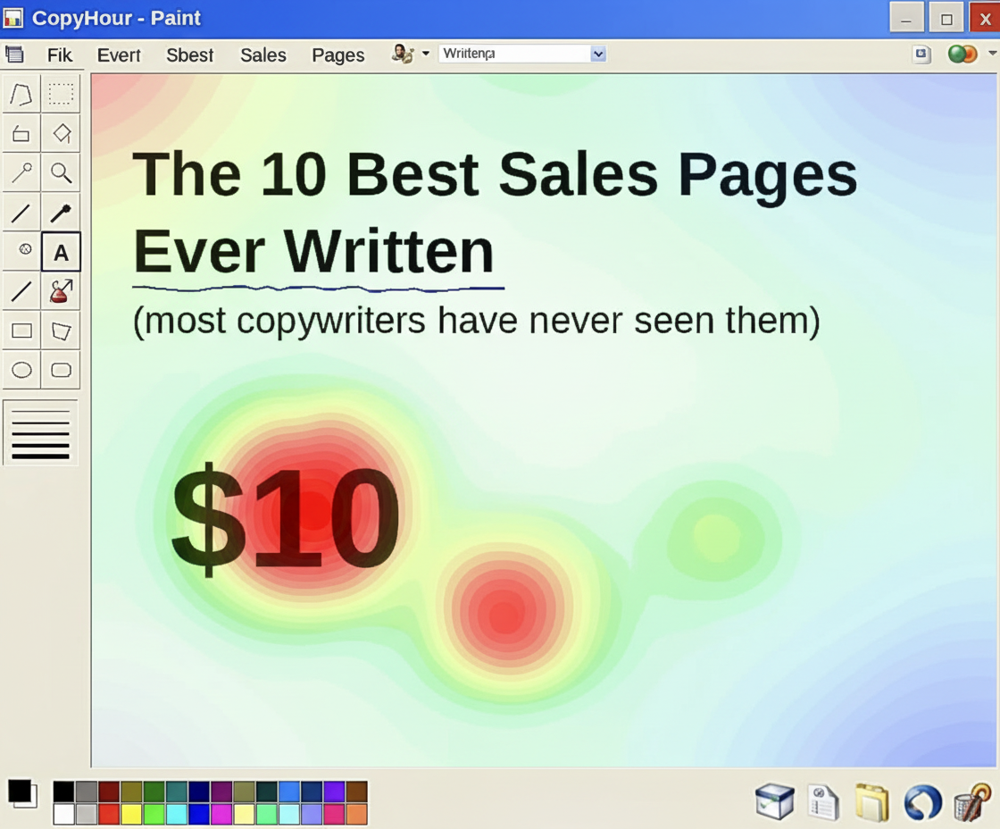 Eye-tracking heatmap