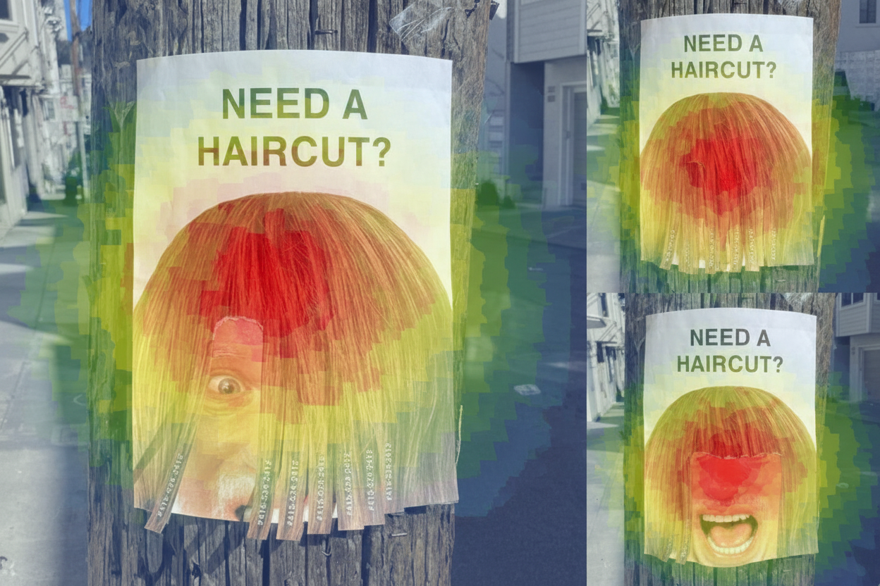 Eye-tracking heatmap