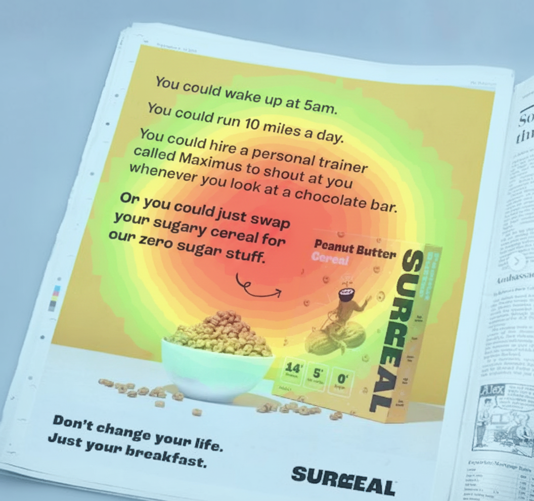 Eye-tracking heatmap