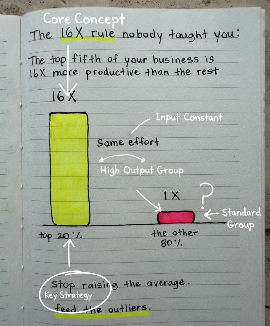Annotated sketchbook style