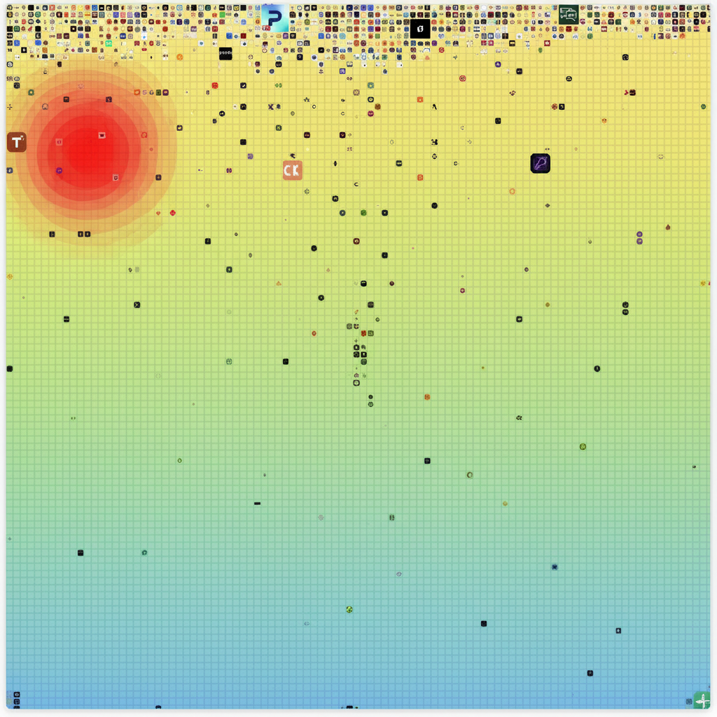 Eye-tracking heatmap