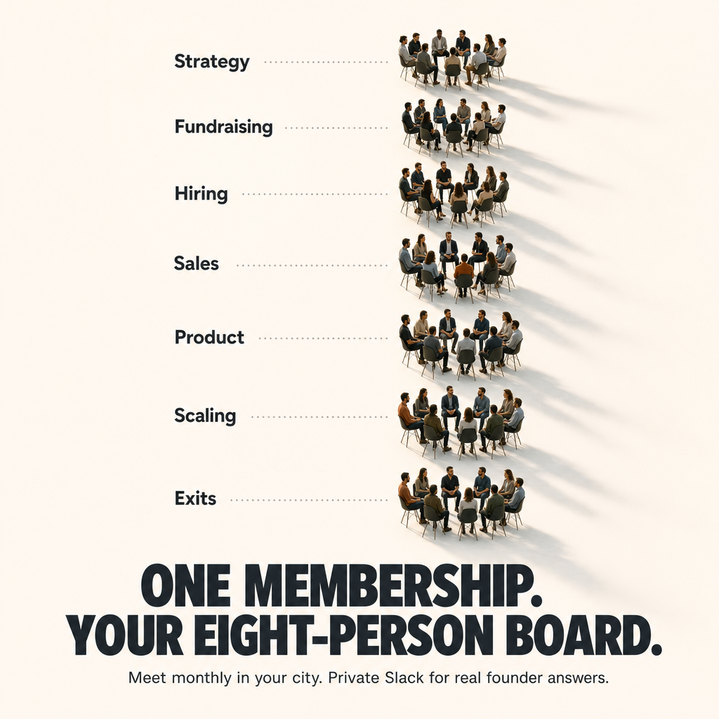 Hampton remix showing one membership as eight founder boards